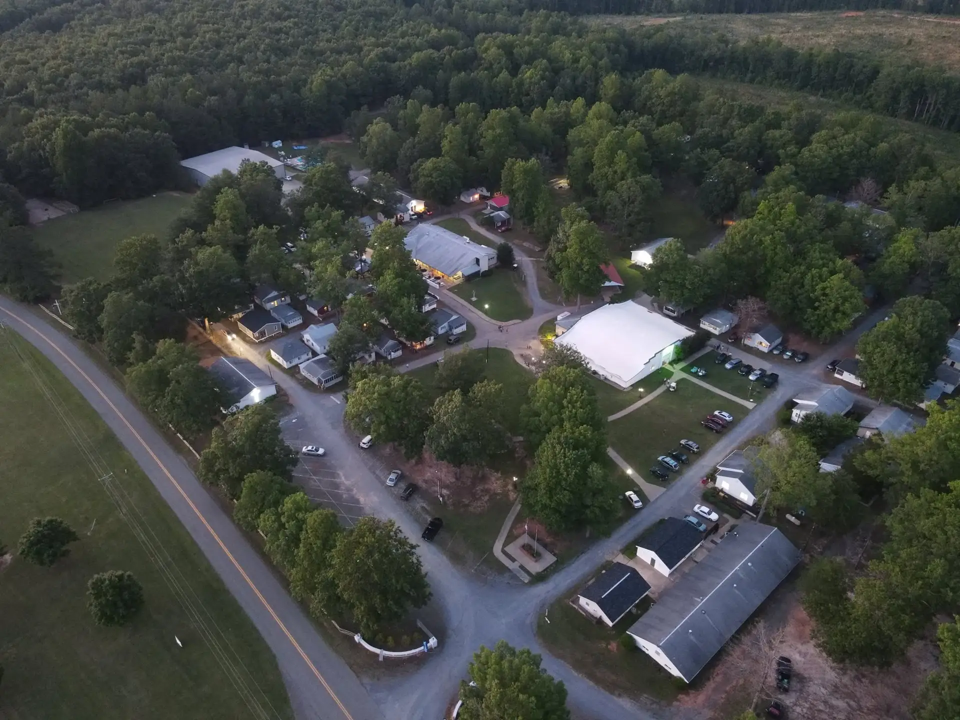 Aerial view of the Virginia Nazarene Retreat Center campus
