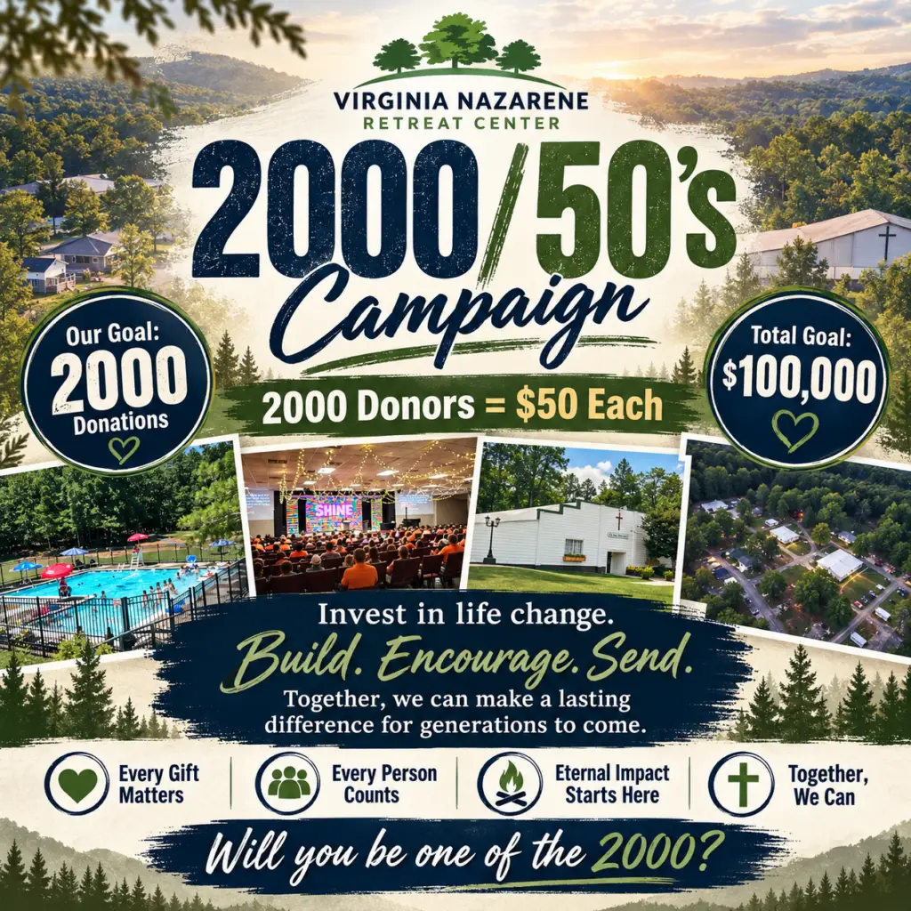 2000/50's Campaign graphic: 2,000 donors giving $50 each toward a $100,000 goal